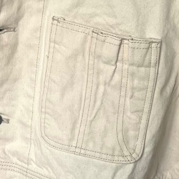 Banana Republic Heritage Chore Coat Mens XL White Denim Workwear Jacket Corduroy - Picture 10 of 10